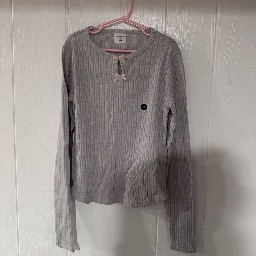 Gray Long Sleeve Kids Top